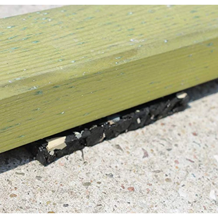 Basis Zubehörset L zur Montage und Befestigung von Gartenhäuser | Unterlagepads als Feuchtigkeitssperre | Sturmwinkel zur Windsicherung | Windverankerungsset, Gewinde-Spanner für Blockbohlen – Bild 2