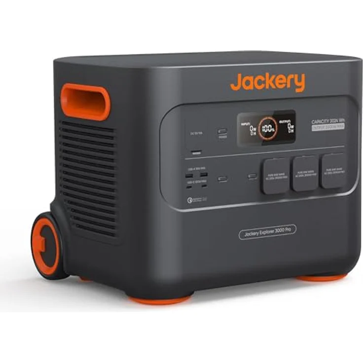 Jackery Explorer 3000 Pro, Tragbare Powerstation mit 3024Wh, 3000W Leistung, Schnellladung in 1,8 Stunden, 3 x AC Ausgang, 2 x USB-C, für Außenbereich und Notfälle – Bild 1