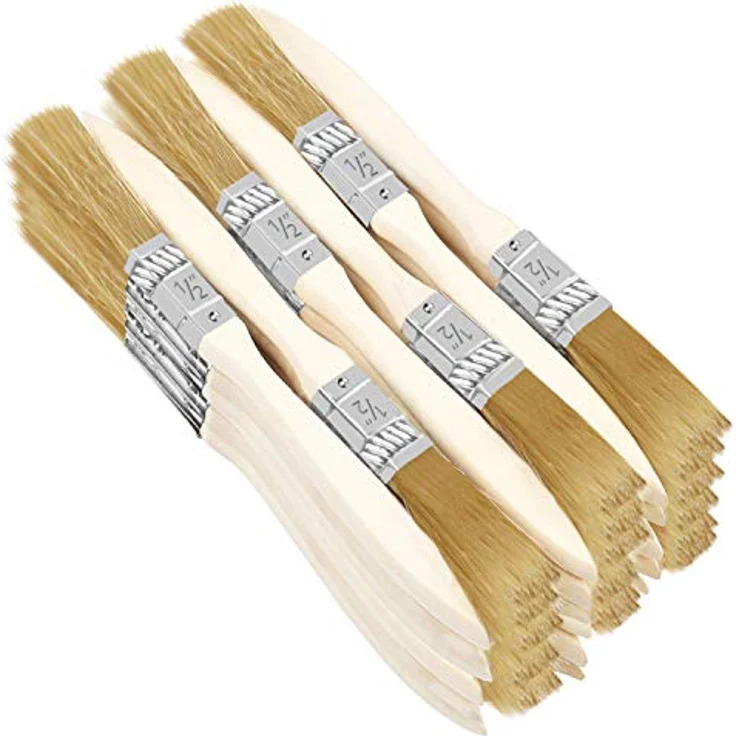 Kurtzy Malerpinsel Set 36er Pack, 12,7 mm Holzgriffe für Lackieren, Lasieren, Basteln, hohe Qualität – Bild 5