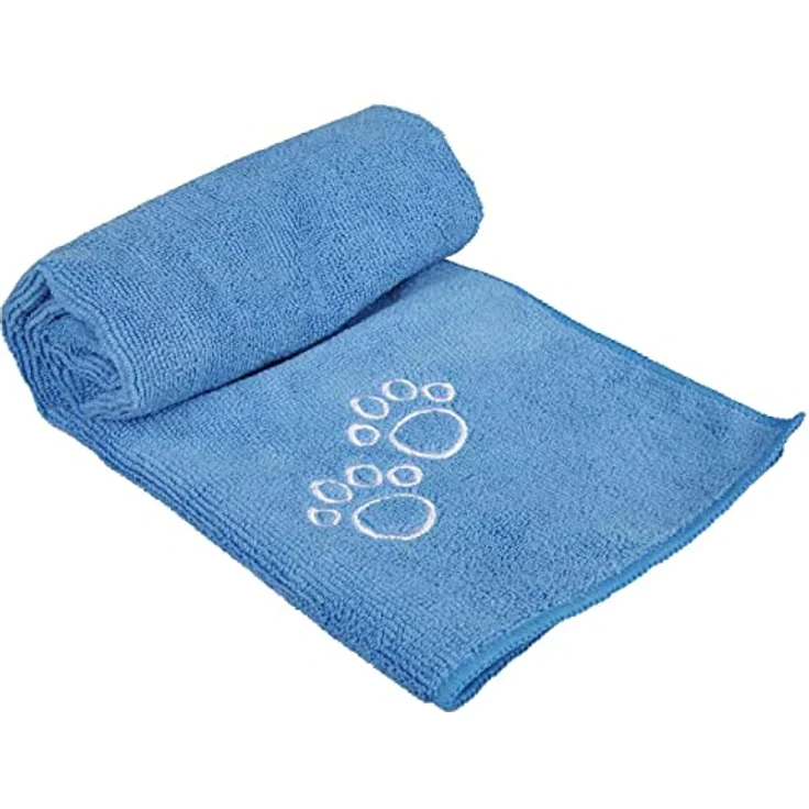 TRIXIE 2350 Handtuch, 50 × 60 cm, Grau, Mikrofasern, Feuchtigkeitsaufnahme, 1 Stück – Bild 2