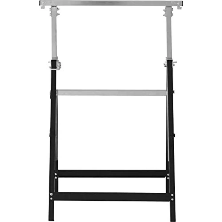 Meister Metallbock 200 kg - Klappbar - Teleskop-Arbeitsbock mit 7-stufiger Höhenverstellung und Rasthaken - verstellbare Arbeitshöhe 800 - 1300 mm - Metall - silber/schwarz – Bild 4