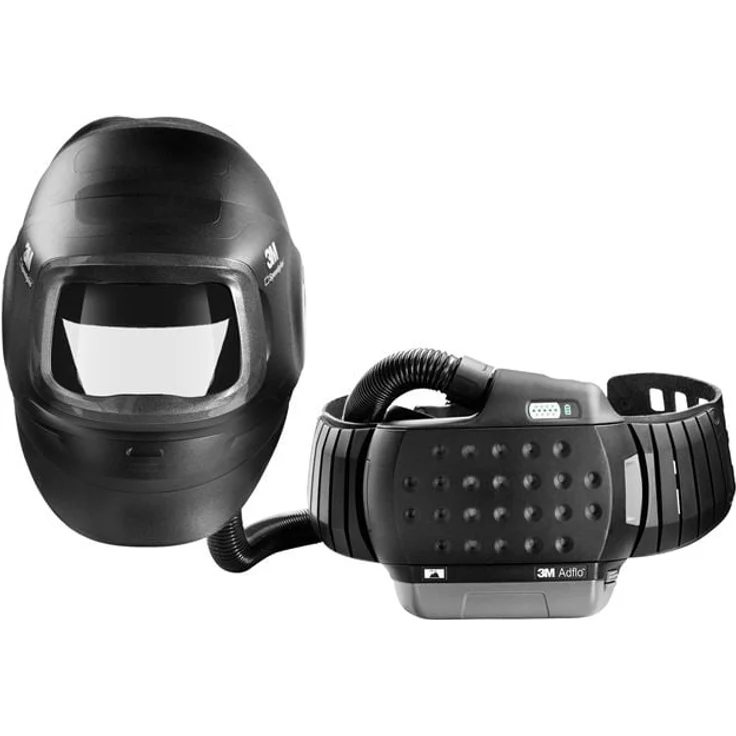 3M Schweißerschutzhelm Speedglas™ G5-01 mit Adflo™ Gebläseatemschutz, ergonomischer einstellbarer Bebänderung, transparentem Schutzvisier und Modell H617809