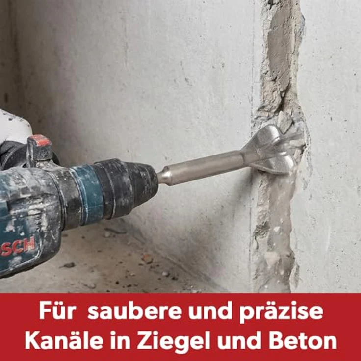 siwitec Betonbohrer SDS-plus Meißel Set, Flach-, Spitz-, Breit-, Flügelmeißel, Flügelmeißel 60 x 250 mm – Bild 2