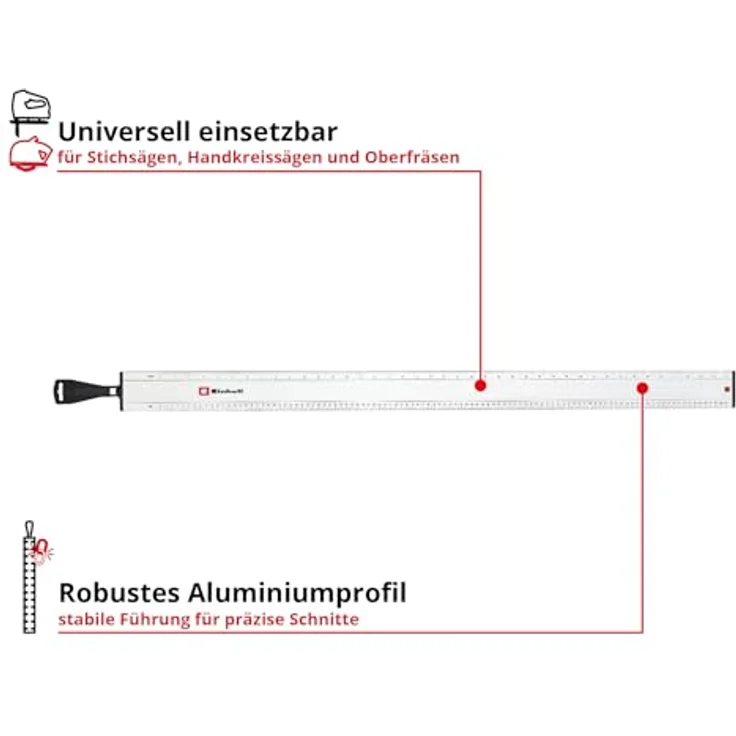 Einhell Universal-Sägeschiene, Führungsschiene mit hoher Spannkraft und Schnellspannmechanismus, Aluminiumprofil – Bild 3
