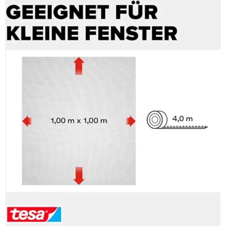 Fliegengitter 100x100cm Insektenschutz Fensterschutz Gitter Fliegen durchsichtig – Bild 3