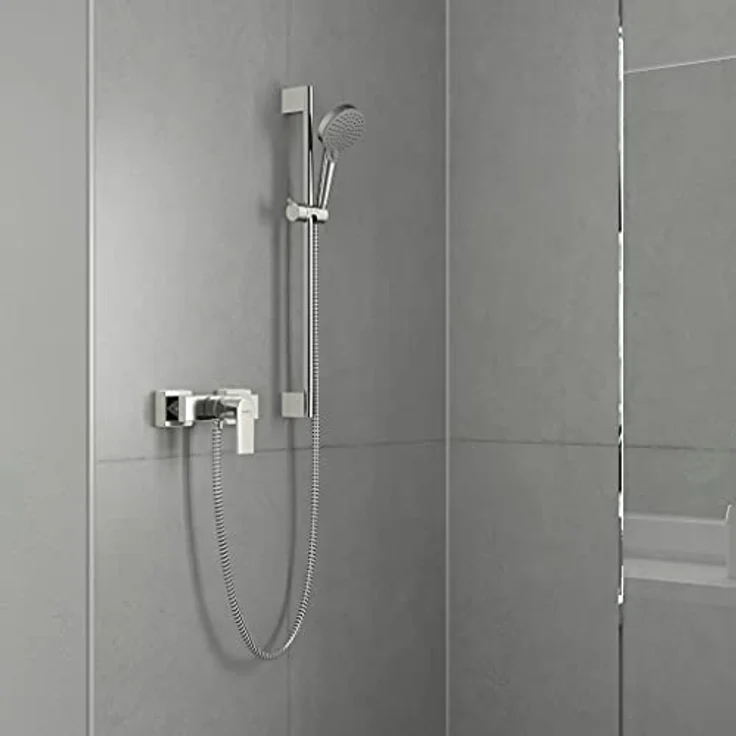 Hansgrohe Vernis Shape Einhebel-Duscharmatur, glänzende Chromoberfläche, mit Temperaturbegrenzung und Rückflussverhinderer – Bild 2
