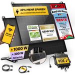 Solakon Balkonkraftwerk 890W / 600W Solaranlage Steckerfertig WIFI mit Balkon Halterung Komplettset Photovoltaik Anlage 600W/800W