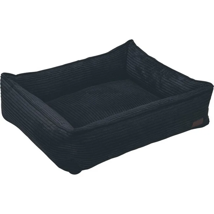 Designed By Lotte Tierbett Hundebett Ribbed anthrazit, geripptes Ruhebett mit Flockenfüllung und waschbarem Bezug