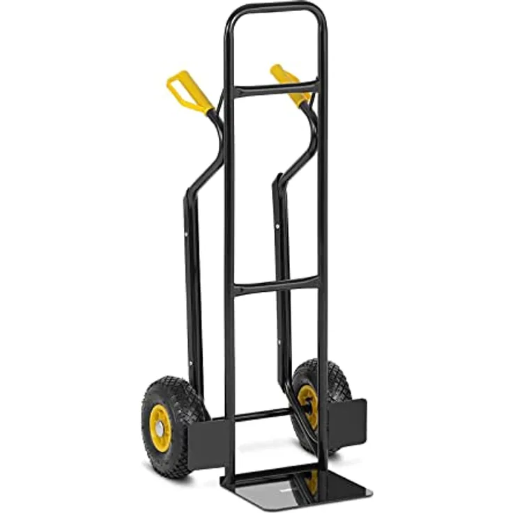 MSW Sackkarre MSW-HT-250, robuste Stechkarre für bis zu 250 kg, Stahl mit ergonomischen Sicherheitsgriffen und großen Luftreifen