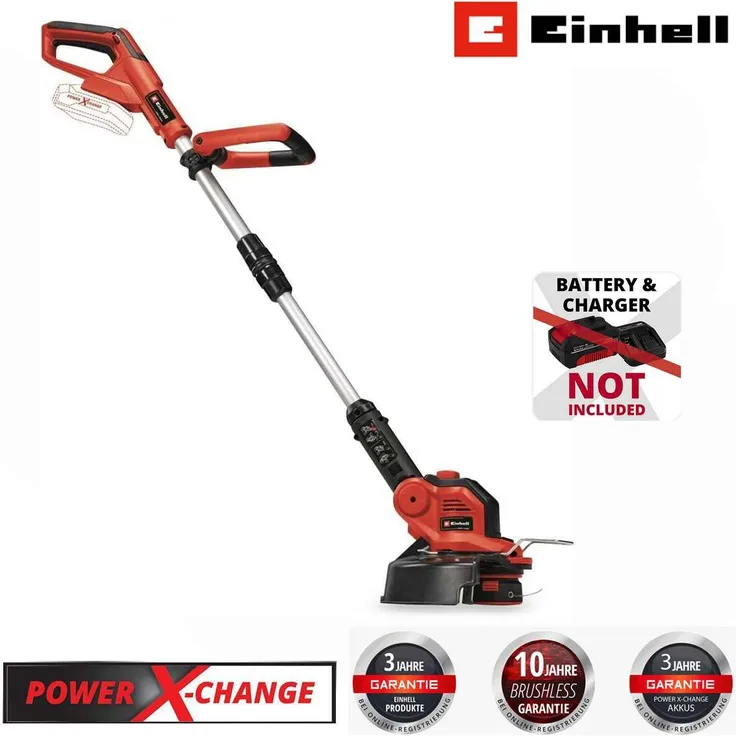 Einhell Akku-Rasentrimmer Power X-Change GE-CT 18 Li, 18 V Rasentrimmer mit 28 cm Schnittbreite, ohne Akku