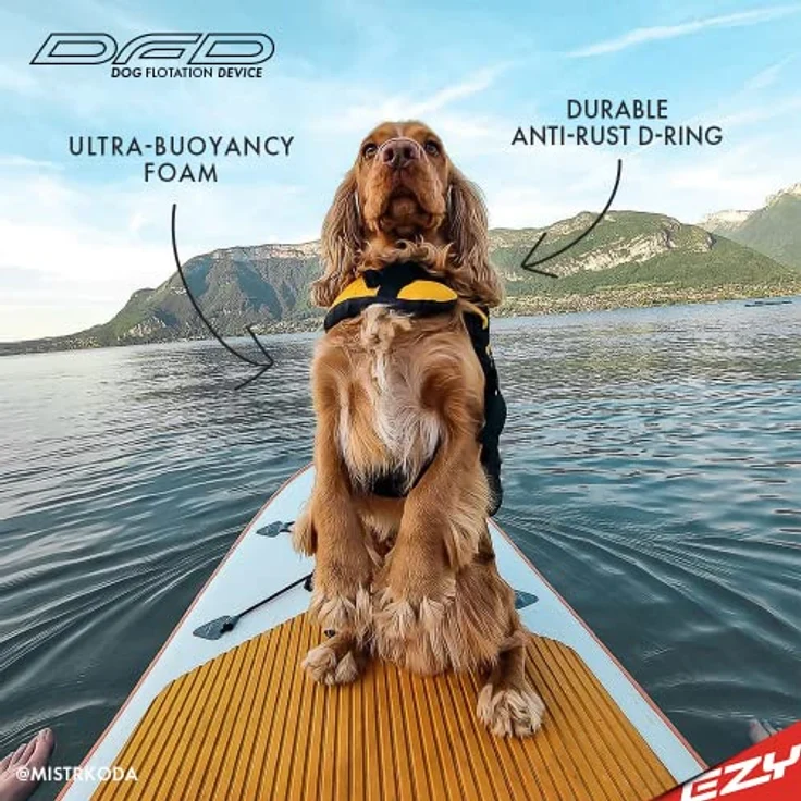 EzyDog LIFE JACKET XL, Hundeschwimmweste in Rot, verstellbare Gurte für sicheren Sitz, geeignet für Hunde von 50-66 cm und über 41 kg – Bild 7