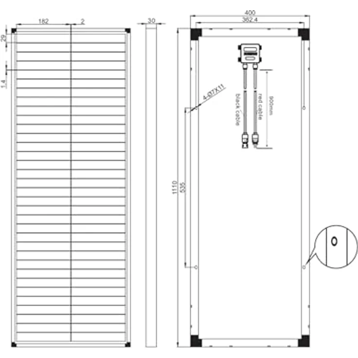 enjoy solar® Solarpanel 80W 36V, monokristallines Solarmodul mit 182mm PERC-Zellen und schwarzem Rahmen, IP65, TÜV-zertifiziert, 0% MwSt. – Bild 4