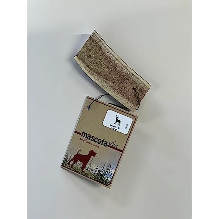 mascota vital - Hirschgeweih Sparpaket 3X Gr. M - 100% Hirschgeweih - Ideal für die Zahnpflege - 100% Natürlich - Geweih - Kauknochen - Hundespielzeug - Geweih vom Rothirsch (M (50-80g), halbiert)