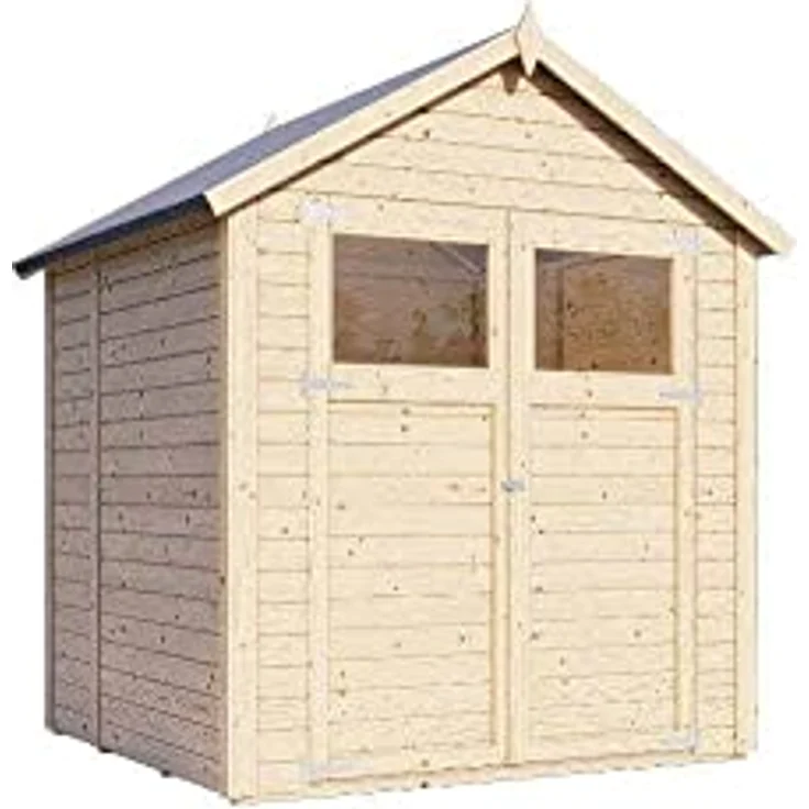 Alpholz Gerätehaus Alisha aus Fichten-Holz | Gartenhaus mit 14mm Wandstärke | Holzhaus inklusive Montagematerial | Geräteschuppen Größe: 202 x 191 cm | Satteldach – Bild 2