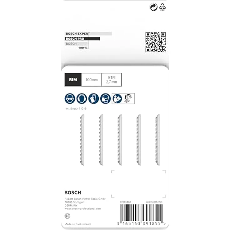 Bosch Professional Stichsägeblätter Hartholz T101BF 5 Stück – Bild 3
