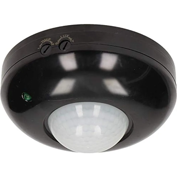 Orno CR-203 LED Bewegungsmelder, 360° Infrarot-Deckenmontage, max. 1200 W, Anpassbare Lichtintensität, Farbe: Schwarz