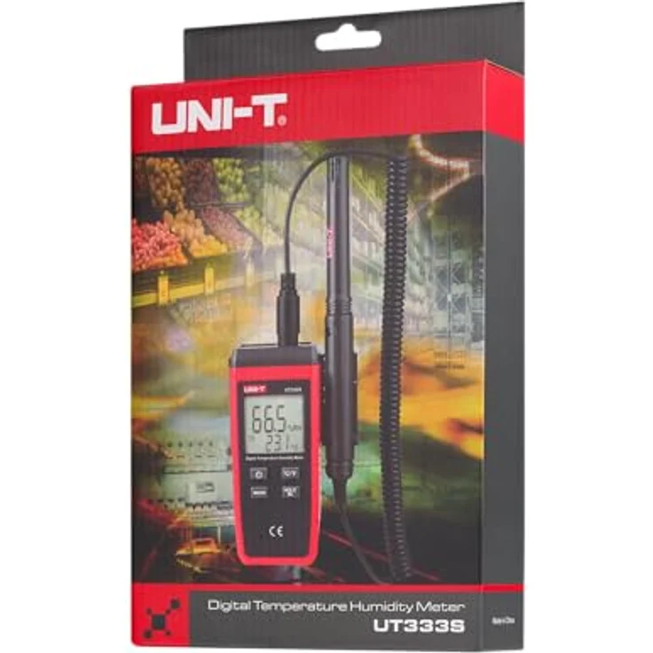 Uni-T UT333S, digitales Mini-Temperatur-Feuchtigkeitsmessgerät mit geteiltem Design zur präzisen Messung in schwer zugänglichen Bereichen – Bild 7