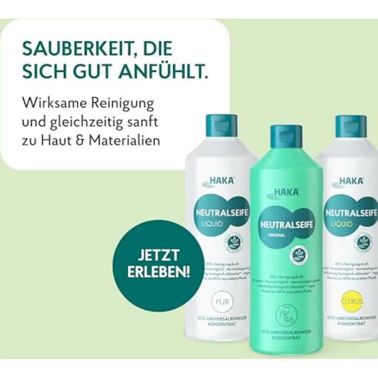 HAKA Neutralseife Liquid Bergfrische 1l Allzweckreiniger, pH-neutrale Rezeptur, umweltfreundlich, sanft zur Haut und Materialien – Bild 8