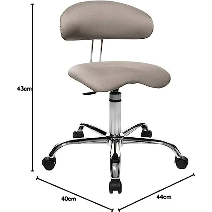 Topstar ST290W53 Hocker Sitness 40, beiger Arbeitshocker mit ergonomischem Design – Bild 2