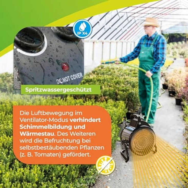 Bio Green Gewächshausheizung Palma Basic (Thermostat manuell) – Bild 6