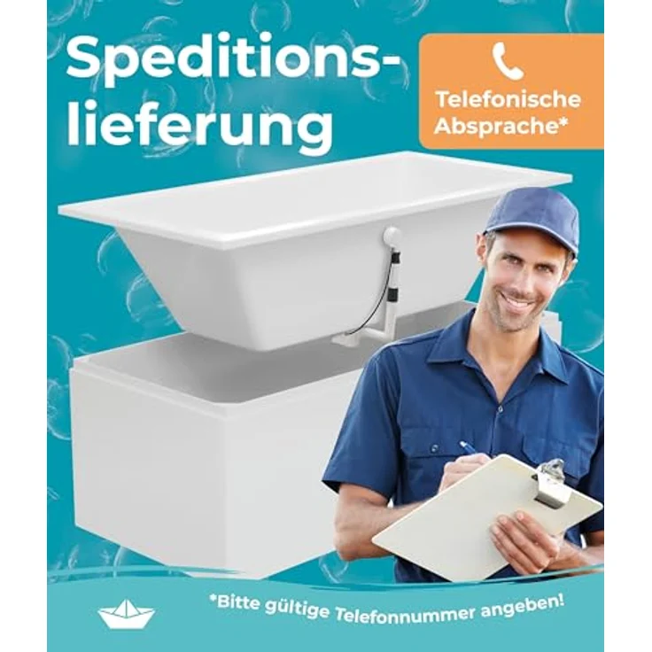 Calmwaters® Acryl Premium Badewanne Komplettset 200x90 cm, Duo-Badewanne für 2 Personen, Made in EU, mit Wannenträger & Ablaufgarnitur, pflegeleichtes Sanitäracryl, vollisoliert – Bild 4
