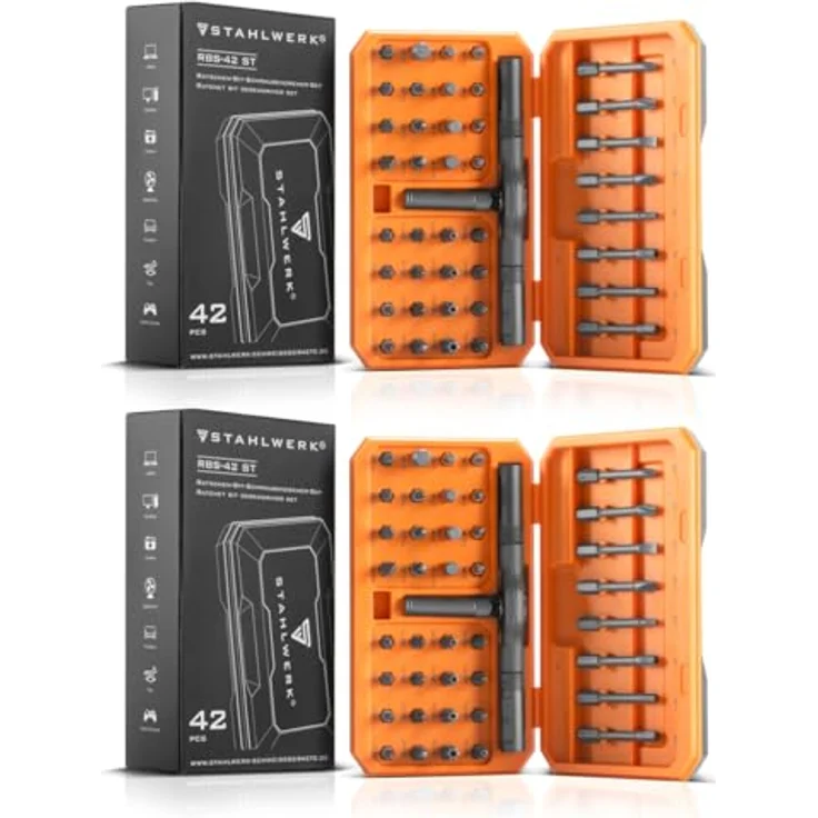 STAHLWERK Ratschen-Schraubendreher-Bit-Set RBS-42 ST, 42-teilig mit feinverzahntem Ratschen-Mechanismus und umfangreichem Bit-Satz – Bild 1