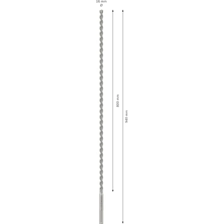 Bosch PRO SDS max-4 Hammerbohrer, für Stahlbeton und Betonblockstein, Ø 16 mm, 800 mm Länge, hohe Lebensdauer – Bild 3