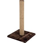 Beeztees XL Katzenkratzbaum 35x35x60cm, mit Teddystoff überzogen, Sisalstämme, Spiel- und Schlafmöglichkeiten, grau