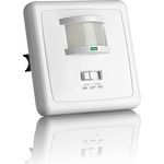 SEBSON® 2X Bewegungsmelder Innen Unterputz, LED geeignet, Wand Montage, IR Sensor programmierbar, UP Dosen 60mm, Hohlraumdose 68mm, Reichweite 9m/160°, 3-Draht