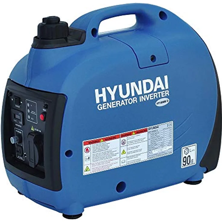 HYUNDAI Inverter-Generator HY1000Si D (Inverter Stromerzeuger, tragbarer Benzin Generator mit 1 kW Maximalleistung und SCHUKO Stecker, Notstromaggregat, Stromaggregat) – Bild 3