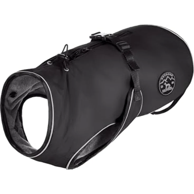 HUNTER Hundemantel Uppsala, 2in1 Design mit wasserabweisendem schwarzen Innenfutter, reflektierende Paspeln, geschlossene Bauchseite, optimaler Sitz, Größe 37,5 – Bild 1