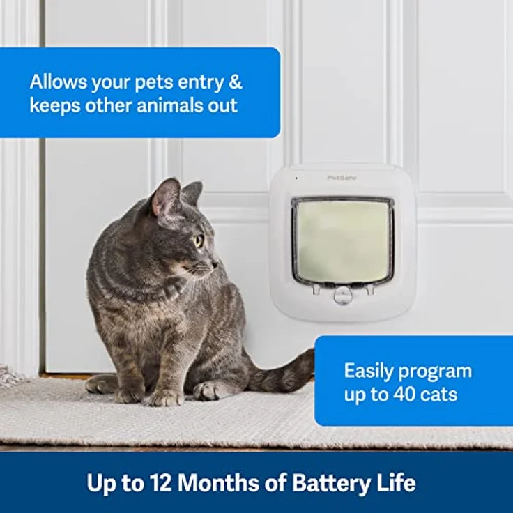 PetSafe Mikrochip-Katzenklappe, batteriebetriebene Haustierklappe, 4-Wege-Verriegelung und einfache Installation, Version 2017 – Bild 4