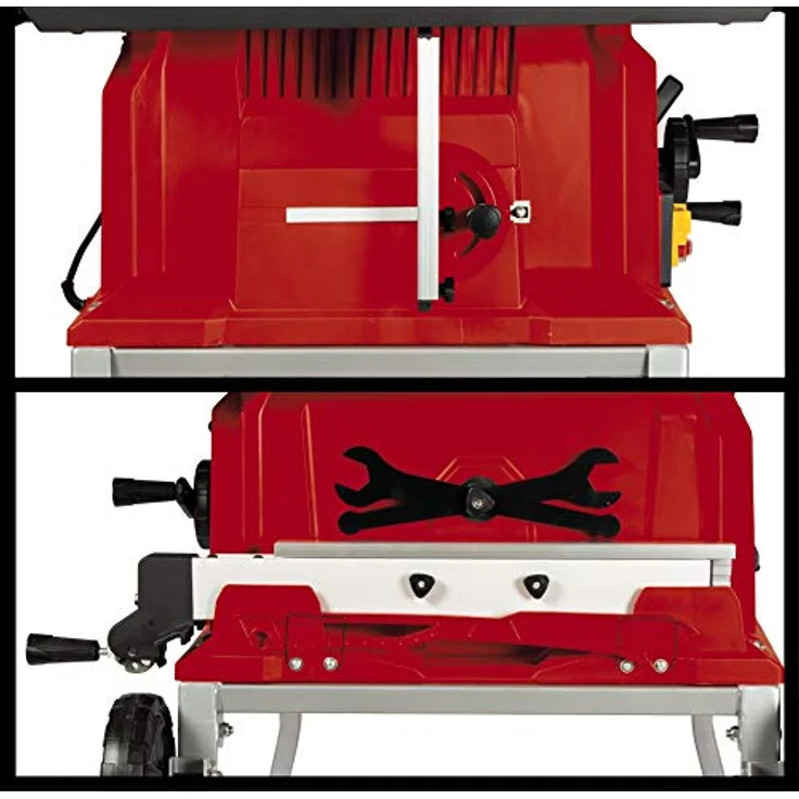 Einhell Tischkreissäge TE-TS 250 UF (max. 2.000 Watt, Trolleyfunktion, Softstart, Aluminiumtisch, Tischverbreiterungen, Parallel--Winkelanschlag) – Bild 4