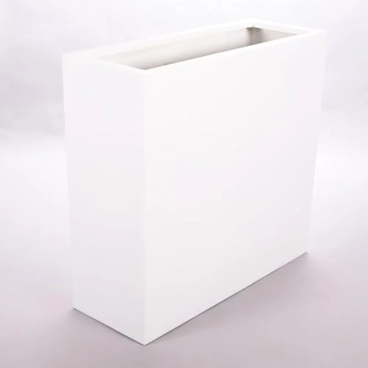 Elegant Einrichten Pflanzkübel Fiberglas Rechteckig 84x30x80cm, UV-beständig und frostgesichert, Perlmutt-Weiß – Bild 1