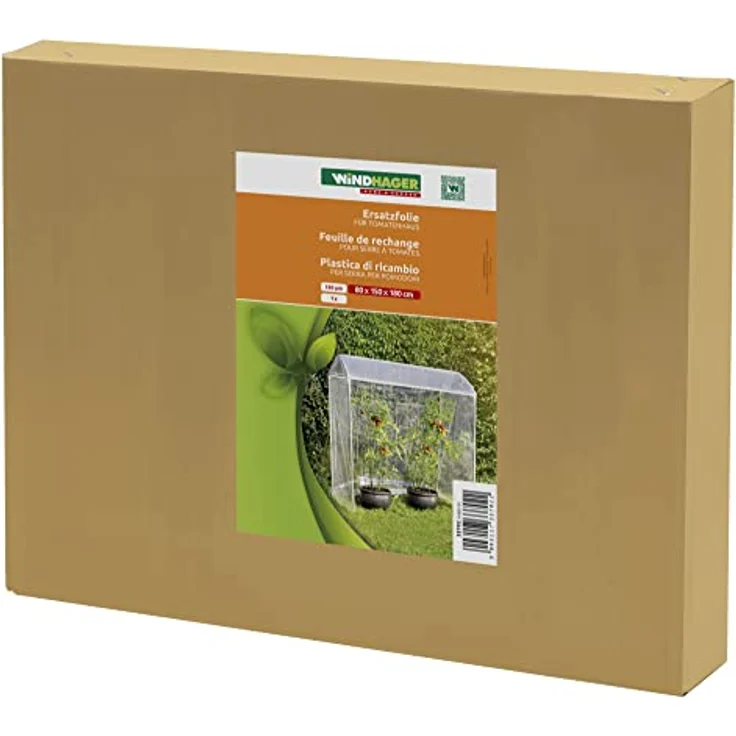 Windhager Ersatzfolie für Tomatenhaus ALUSTAR, Gewächshausfolie, Treibhausfolie, UV-stabil, 150 μm, 80 x 150 x 180 cm, 33702 – Bild 5
