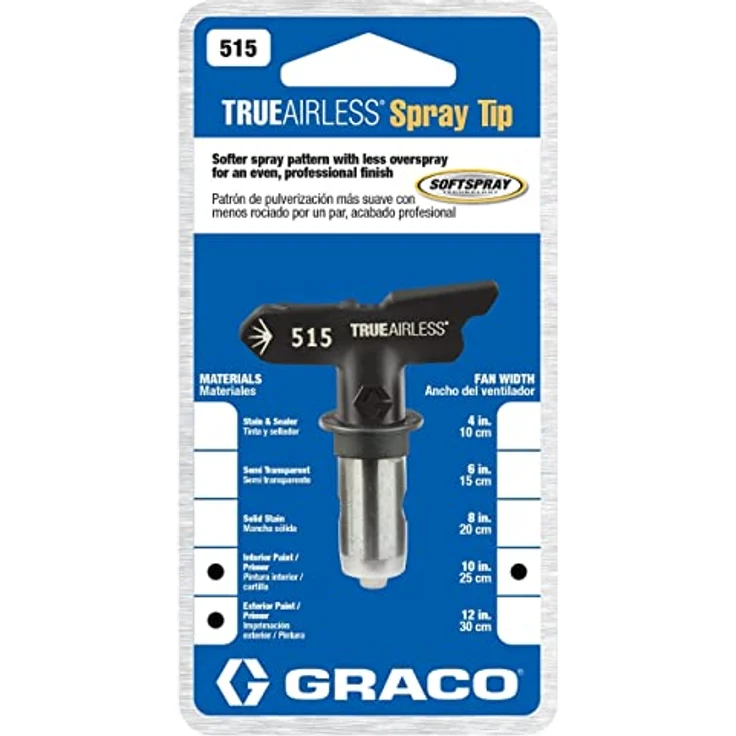 Graco TRA515 TrueAirless 515 Spritzdüse, mit SoftSpray-Technologie für Magnum A20, A30, A45, A60, A80, A100, ProS19, ProS21, Düsengröße 0.015" – Bild 3