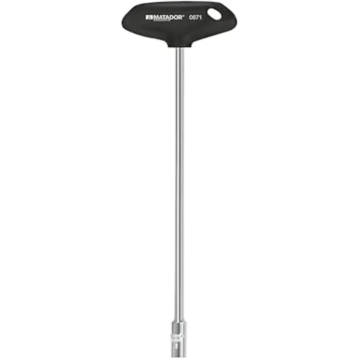Matador Steckschlüssel-Schraubendreher, 10mm Schlüsselweite mit ergonomischem T-Griff aus hochschlagfestem Kunststoff, extra lange Ausführung – Bild 2