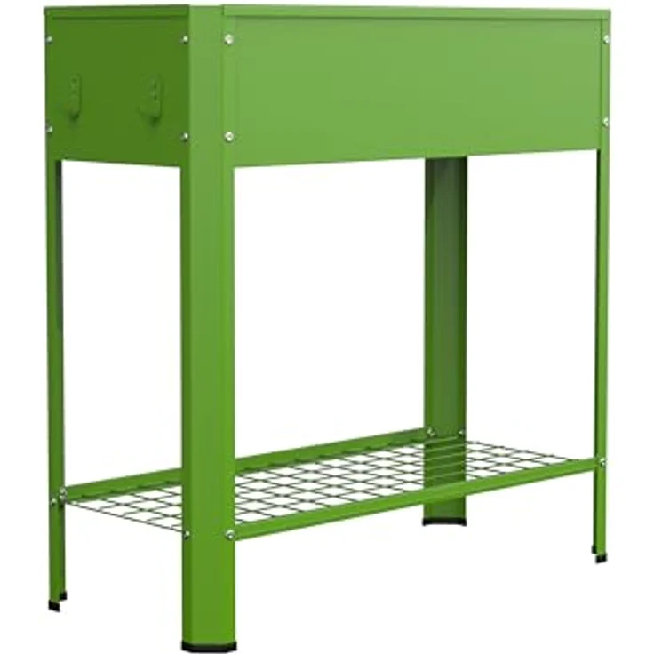 Urban Hochbeet Balora XL, Metall Hochbeet Pflanzkasten 80x35 cm mit Ablagefach und einfacher Aufbauanleitung – Bild 3