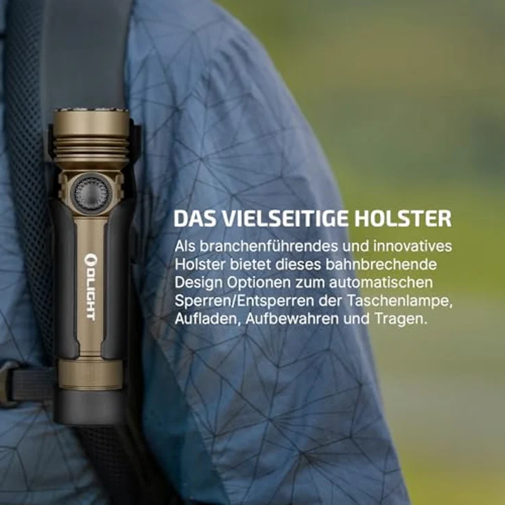 OLIGHT Seeker 4 Pro, LED Taschenlampe mit 5500 Lumen, akkubetrieben, wasserdicht bis 2 m, magnetisches Holster, 205 g – Bild 3