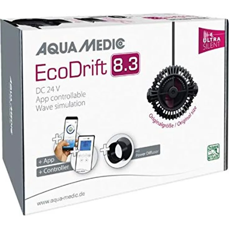 Aqua Medic EcoDrift 8.3 Ultra Silent, Steuerung über Controller und App