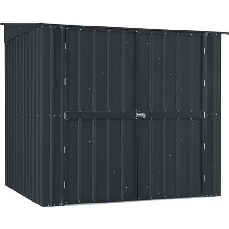 Globel Industries Fahrradbox 6x6 inkl. 4 Fahrradh. anthr. 200x211cm, Premium-Fahrradgarage für bis zu 4 Fahrräder mit Schwingtüren und feuerverzinktem Stahl