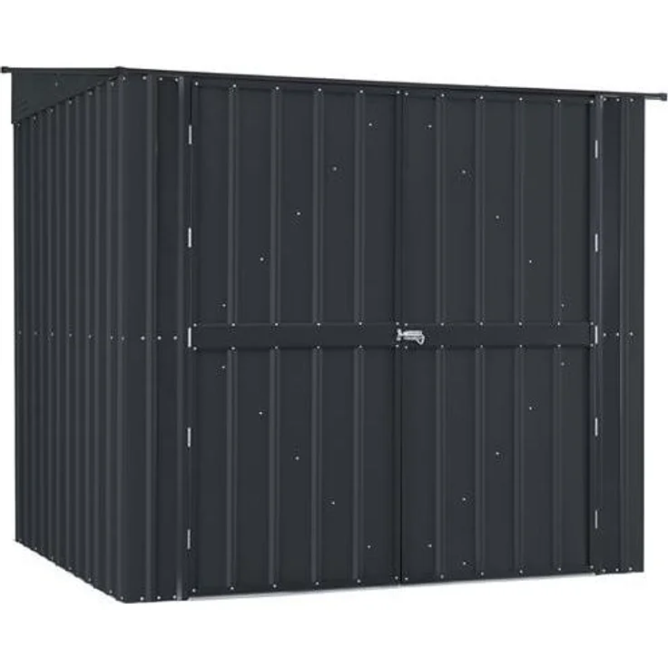 Globel Industries Fahrradbox 6x6 inkl. 4 Fahrradh. anthr. 200x211cm, Premium-Fahrradgarage für bis zu 4 Fahrräder mit Schwingtüren und feuerverzinktem Stahl