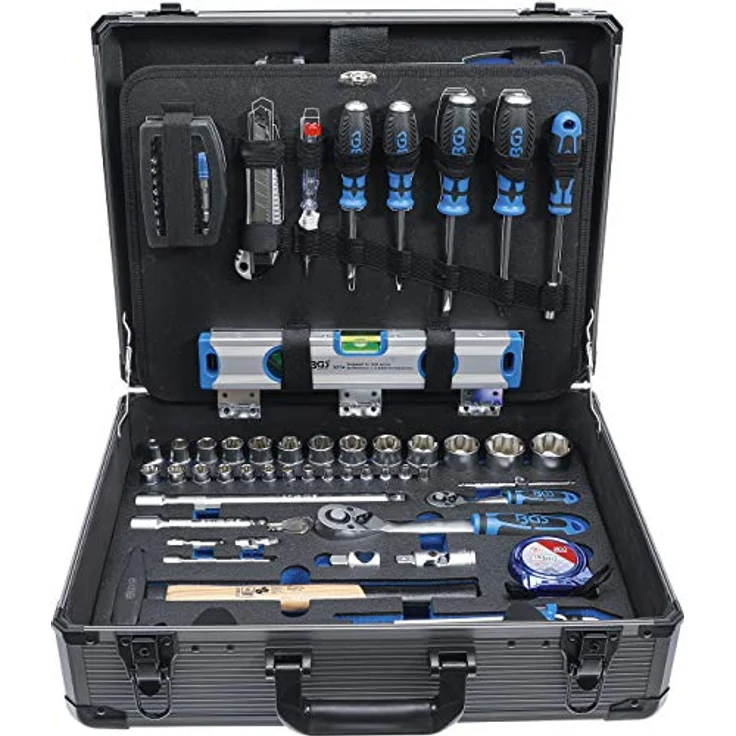 BGS 15501 | Werkzeugkoffer | 149-tlg. | Profi-Werkzeug | Alu-Koffer | gefüllt | abschließbar | Werkzeugkiste | Werkzeugbox – Bild 6