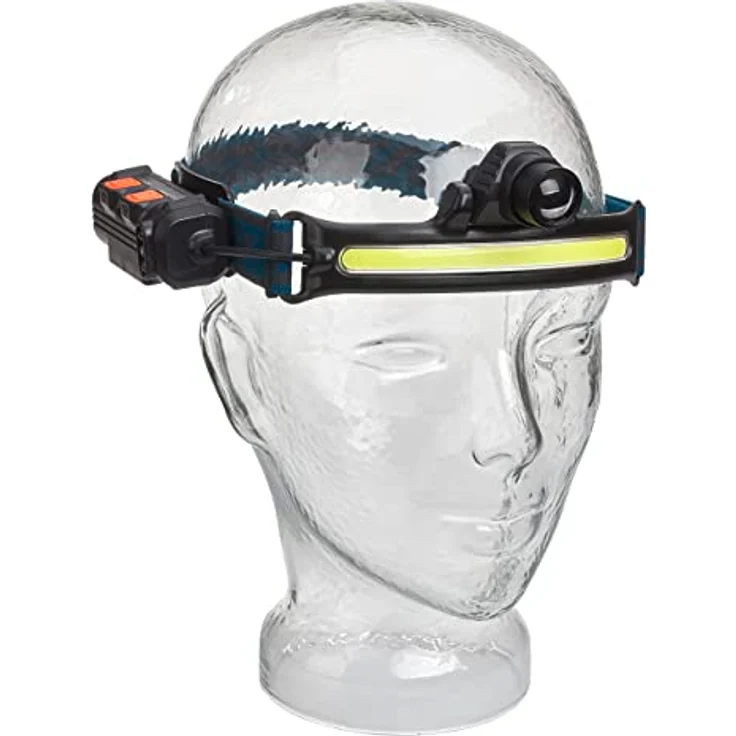 TFA Dostmann Kopflampe LED Lumatic Head, 43.2038.01, wiederaufladbar, superhell, Stirnlampe zum Angeln, Joggen, Handwerken, Camping, spritzwassergeschützt, schwarz – Bild 4