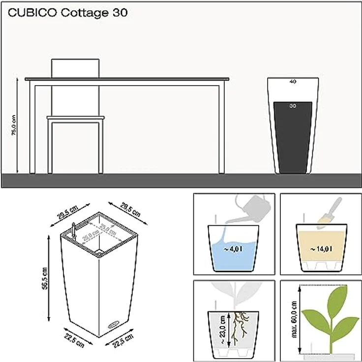 CUBICO Cottage 30 graphitschwarz - Lechuza – Bild 5