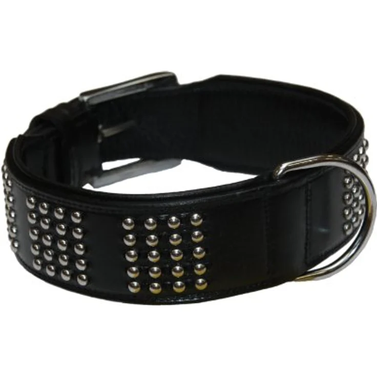 Nobby Leder Halsband VINTO, schwarz 65 cm (58-63 cm), 50 mm, 1 Stück – Bild 1