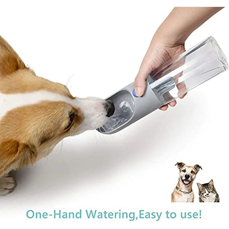 PETKIT EVERSWEET Tragbare Trinkflasche für Hund, Haustiere,BPA frei, Wasserschüssel,400ml,Grau – Bild 4