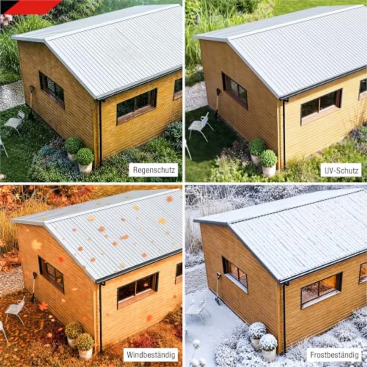 BRAVO International SMART Cover Set H12 Plus, 12 x Trapez-Abdeckblech 125 x 45 cm, 6,75 m², Stärke 0,35 mm, inkl. Schrauben, Weißaluminium – Bild 6