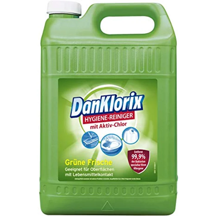 Dan Klorix Hygienereiniger Grüne Frische mit Ativ Chlor 5000ml – Bild 2