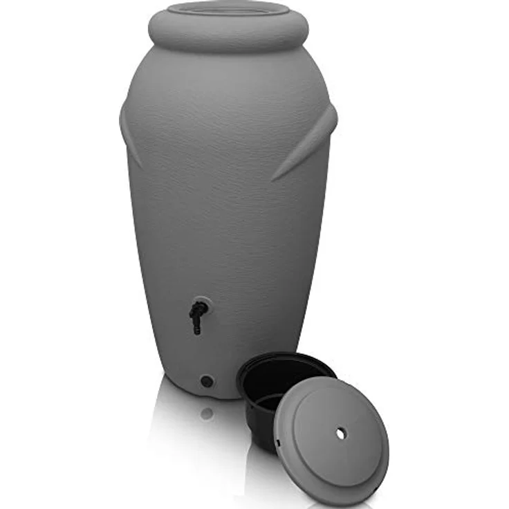 YourCasa Regentonne 210 Liter [Amphore Design] Regenfass Frostsicher - Grau – Bild 1